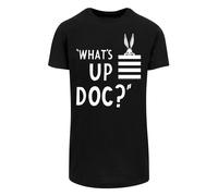 F4NT4STIC T-Shirt 'Looney Tunes Bugs Bunny What's Up' noir / blanc, Taille M