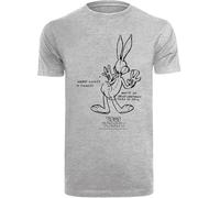 F4NT4STIC T-Shirt 'Looney Tunes Bugs Bunny White Belly' gris / noir, Taille XXXL