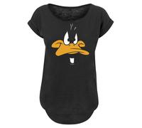 F4NT4STIC T-shirt 'Looney Tunes Daffy Duck Big Face' jaune / noir / blanc, Taille XL