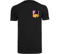 F4NT4STIC T-Shirt 'Looney Tunes Daffy Duck Face' jaune / rose / noir, Taille S