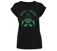 F4NT4STIC T-shirt 'Looney Tunes Marvin The Martian Large Head' vert / noir, Taille 5XL