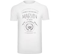 F4NT4STIC T-Shirt 'Looney Tunes Marvin The Martian Where's The Kaboom' gris / blanc, Taille L