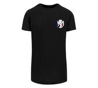 F4NT4STIC T-Shirt 'Looney Tunes Pepe Le Pew Face Faux Pocket' bleu roi / rouge sang / noir / blanc, Taille M