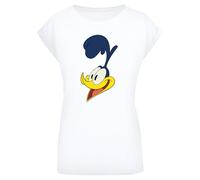 F4NT4STIC T-shirt 'Looney Tunes Road Runner Face' bleu marine / jaune / blanc, Taille 4XL