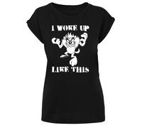 F4NT4STIC T-shirt 'Looney Tunes Taz I Woke Up Like This' noir / blanc, Taille 5XL