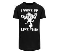 F4NT4STIC T-Shirt 'Looney Tunes Taz I Woke Up Like This' noir / blanc, Taille XXL