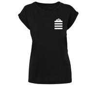 F4NT4STIC T-shirt 'Looney Tunes Taz Stripes' noir / blanc, Taille M