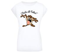 F4NT4STIC T-shirt 'Looney Tunes Taz That's All Folks' marron / rose / noir / blanc, Taille L