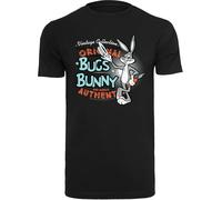 F4NT4STIC T-Shirt 'Looney Tunes Vintage Bugs Bunny -BLK' bleu clair / gris / orange / noir / blanc, Taille M