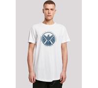 F4NT4STIC T-Shirt 'Marvel Avengers Agent Of Shield' bleu foncé / blanc, Taille M