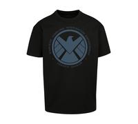 F4NT4STIC T-Shirt 'Marvel Avengers Agent Of Shield Logistics Division' pétrole / noir, Taille L
