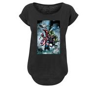 F4NT4STIC T-shirt 'Marvel Avengers Assemble Team Montage' mélange de couleurs / noir, Taille XS