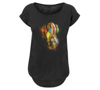 F4NT4STIC T-shirt 'Marvel Avengers Endgame Infinity Gauntlet Splatter' bleu / jaune / rouge / noir, Taille XXL