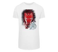 F4NT4STIC T-Shirt 'Marvel Avengers Endgame Iron Man Brushed' bleu fumé / rouge / noir / blanc, Taille XL