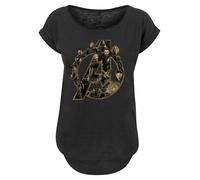 F4NT4STIC T-shirt 'Marvel Avengers Infinity War' jaune d'or / noir, Taille XS