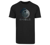 F4NT4STIC T-Shirt 'Marvel Avengers Shield Circuits' gris / gris basalte / pétrole / noir, Taille 5XL