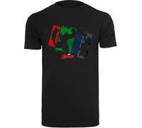 F4NT4STIC T-Shirt 'Marvel Avengers Team Punch Out' bleu foncé / vert / rouge néon / noir, Taille 5XL