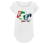 F4NT4STIC T-shirt 'Marvel Avengers Team Punch Out' bleu / vert / rouge / blanc, Taille 4XL