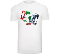 F4NT4STIC T-Shirt 'Marvel Avengers Team Punch Out' bleu / vert / rouge / blanc, Taille XS