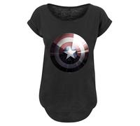 F4NT4STIC T-shirt 'Marvel Captain America Shield' bleu / rouge / noir / blanc, Taille XL