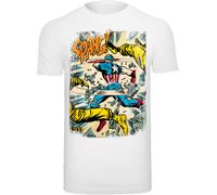 F4NT4STIC T-Shirt 'Marvel Captain America Spang' beige / jaune / noir / blanc, Taille XXL