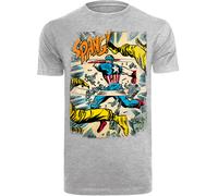 F4NT4STIC T-Shirt 'Marvel Captain America Spang' gris chiné / mélange de couleurs, Taille S