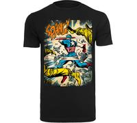 F4NT4STIC T-Shirt 'Marvel Captain America Spang' mélange de couleurs / noir, Taille XXXL