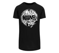 F4NT4STIC T-Shirt 'Marvel Comics Logo Character Infill' noir / blanc, Taille S