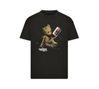 F4NT4STIC T-Shirt 'Marvel Guardians Of The Galaxy Vol2 Groot Tape' mélange de couleurs / noir, Taille 158-164