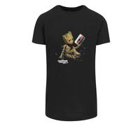 F4NT4STIC T-Shirt 'Marvel Guardians Of The Galaxy Vol2 Groot Tape' noisette / vert / noir / blanc, Taille XXL