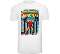 F4NT4STIC T-Shirt 'Marvel Iron Man Cover' mélange de couleurs / blanc, Taille 5XL