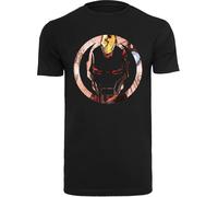 F4NT4STIC T-Shirt 'Marvel Iron Man Montage Symbol' jaune / or rose / rouge / noir, Taille 4XL