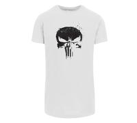 F4NT4STIC T-Shirt 'Marvel Knights Punisher TV Skull' noir / blanc, Taille 5XL