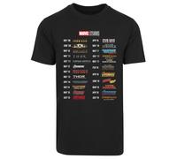 F4NT4STIC T-Shirt 'Marvel Studios 10 Years Of Movies' jaune d'or / rouge clair / noir / blanc, Taille 5XL
