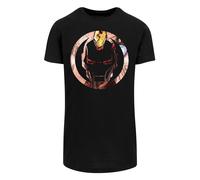 F4NT4STIC T-Shirt 'Marvel Superhelden Iron Man Montage Symbol' jaune d'or / or rose / rouge / noir, Taille M