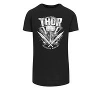 F4NT4STIC T-Shirt 'Marvel Thor Ragnarok Thor Hammer' gris / noir / blanc cassé, Taille S