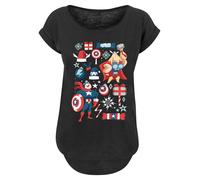 F4NT4STIC T-shirt 'Marvel Universe ' mélange de couleurs / noir, Taille L