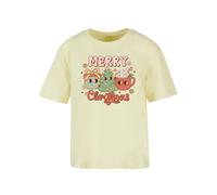 F4NT4STIC T-shirt 'Merry Christmas Cozy And Cute ' jaune / mélange de couleurs, Taille XL