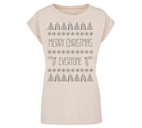 F4NT4STIC T-shirt 'Merry Christmas Everyone' sable / noir, Taille XS
