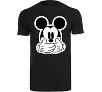 F4NT4STIC T-Shirt 'Micky Maus Don’t Speak' noir / blanc, Taille XXL