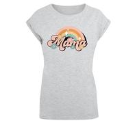 F4NT4STIC T-shirt 'Mothers Day Celebration Rainbow Mama Design Mom Appreciation' gris / mélange de couleurs, Taille XS