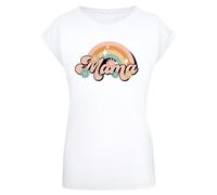 F4NT4STIC T-shirt 'Mothers Day Celebration Rainbow Mama Design Mom Appreciation' orange / rose / blanc, Taille XS