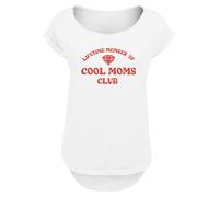 F4NT4STIC T-shirt 'Mothers Day Cool Moms Club Membership Trendy Motherhood' rouge / blanc, Taille 4XL