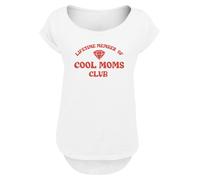 F4NT4STIC T-shirt 'Mothers Day Cool Moms Club Membership Trendy Motherhood' rouge / blanc, Taille 5XL