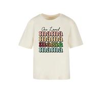 F4NT4STIC T-shirt 'Mothers Day Mama Typography Leopard Print Pastel' sable / bleu clair / vert / rose, Taille XXL