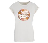 F4NT4STIC T-shirt 'Mothers Day Mama Vibes Vintage Inspired Motherhood' sable / marron / orange / blanc, Taille 4XL