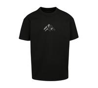 F4NT4STIC T-Shirt 'Mountain Berge Urlaub Winter Schnee Ski' gris / noir, Taille 4XL