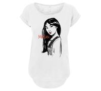 F4NT4STIC T-shirt 'Mulan Sketch' melon / noir / blanc, Taille L