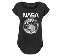 F4NT4STIC T-shirt 'NASA Planet Earth' gris / noir / blanc, Taille L