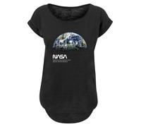 F4NT4STIC T-shirt 'NASA View Of The Earth' bleu marine / noir, Taille L